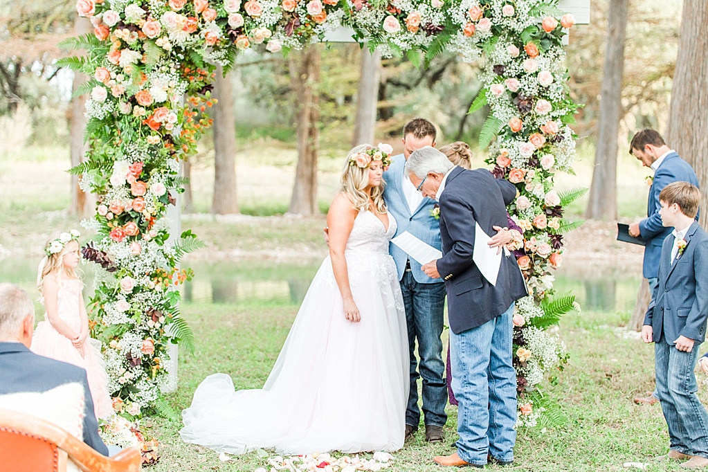 Intimate Fall wedding with over the top flowers in Utopia Texas by Allison Jeffers Photography 0115