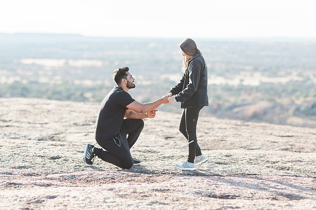 Enchanted Rock Proposal in Fredericksburg Texas by Allison Jeffers Wedding Photography 0009