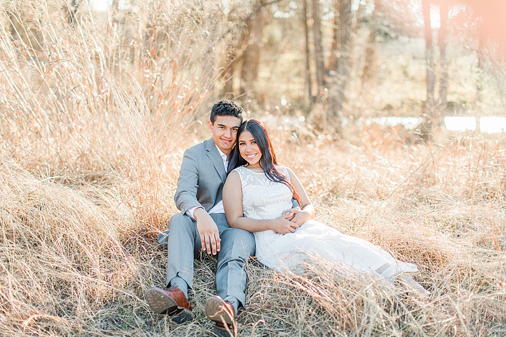 cibolo nature center engagement session in Winter with golden grass 0021
