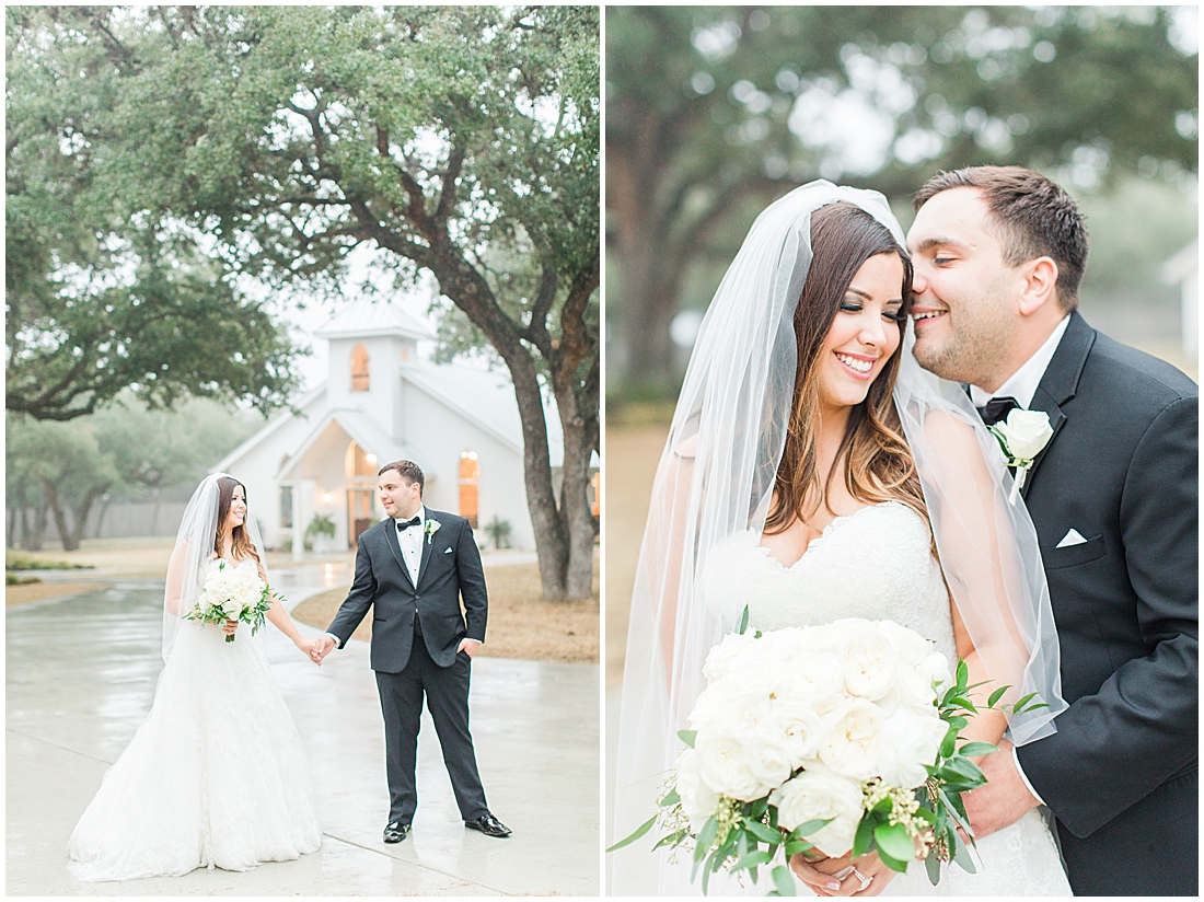 A Rainy Day Black and White Wedding at The Chandelier of Gruene 0073