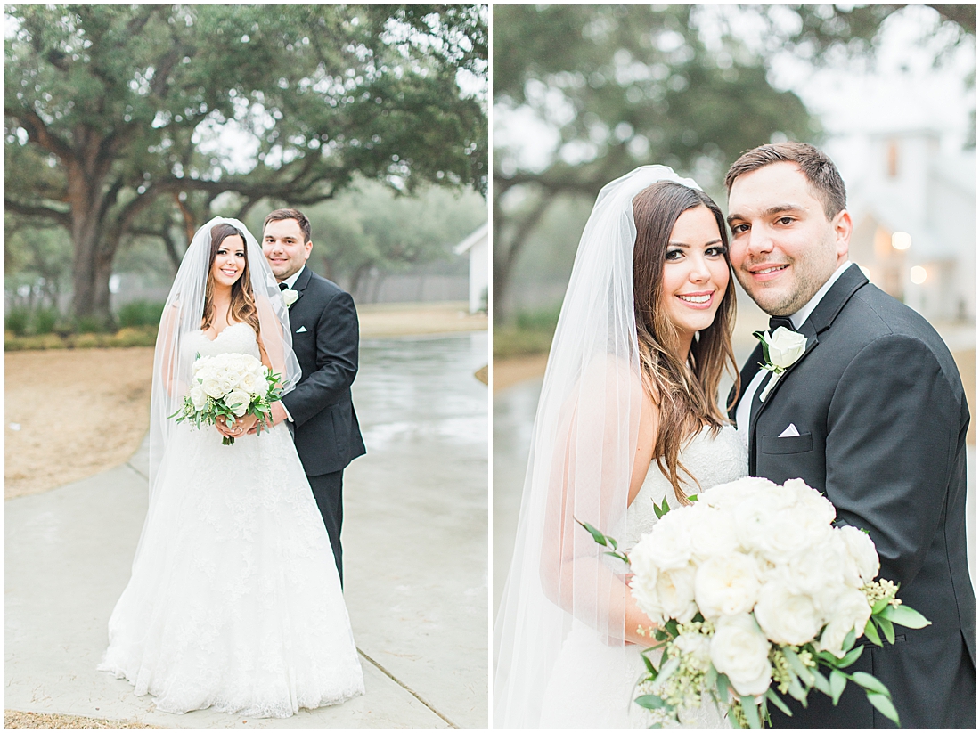A Rainy Day Black and White Wedding at The Chandelier of Gruene 0076