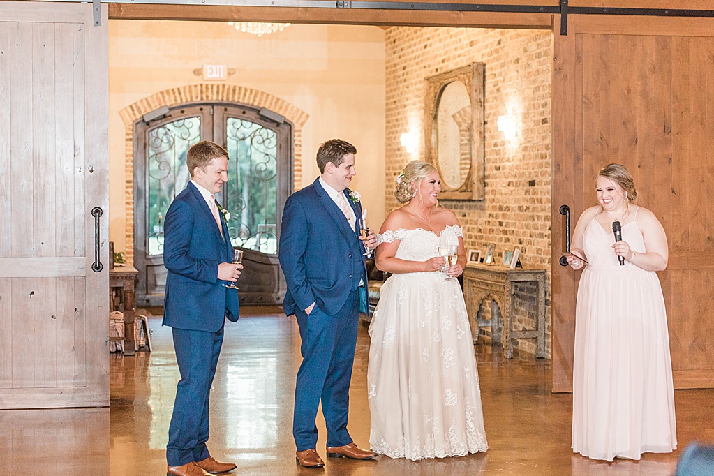 A spring blush and navy wedding at The Chandelier of Gruene Wedding Venue in New Braunfels Texas 0117