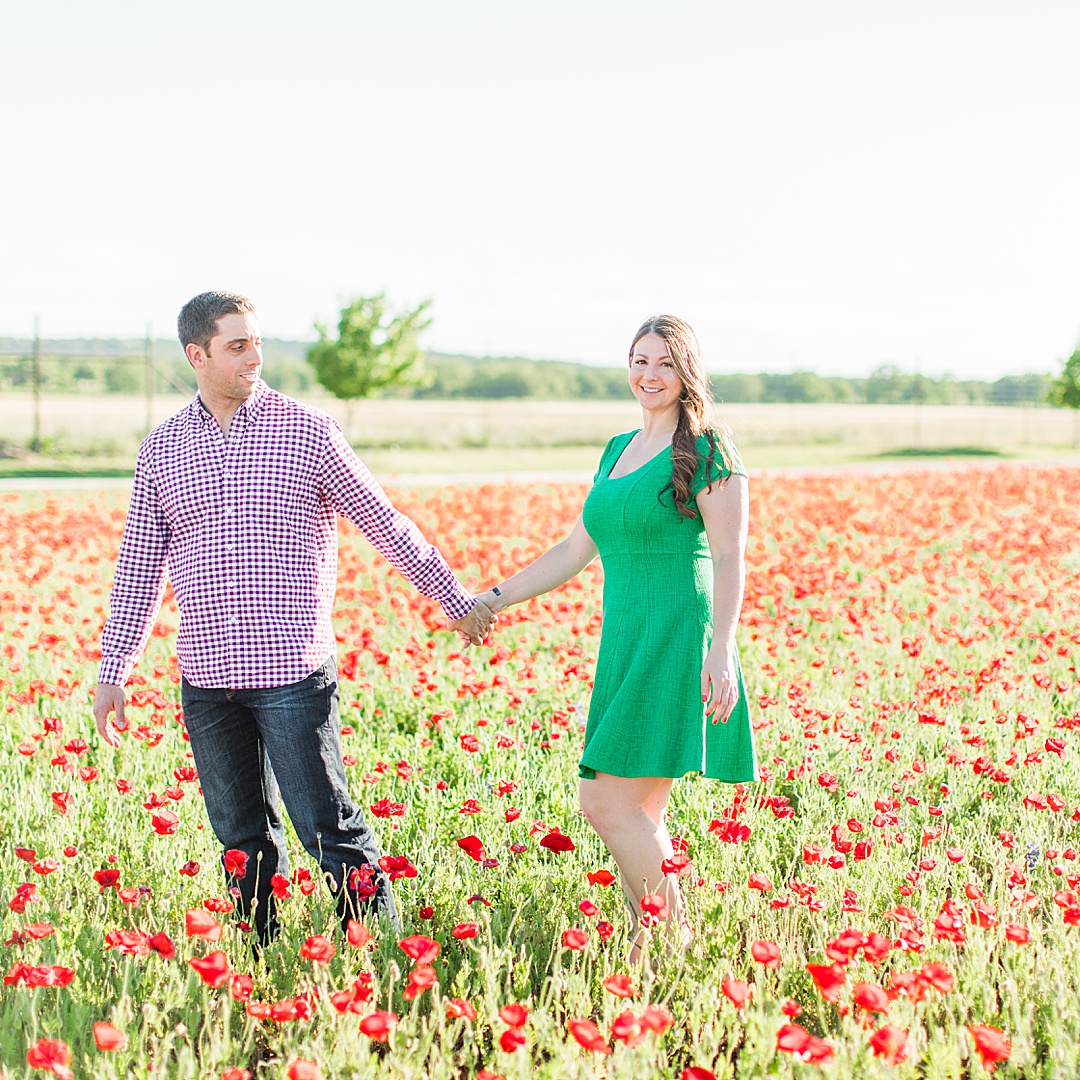 Engagement Photos in Fredericksburg Texas with wildflowers at the wildseed farms 0047