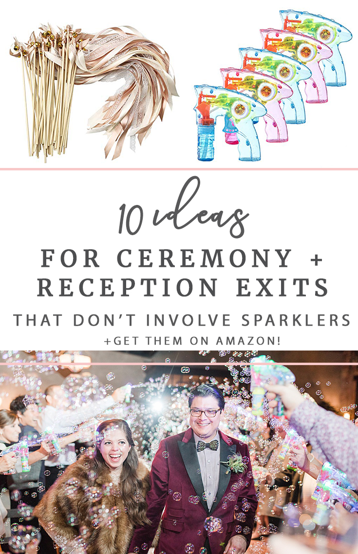 ceremony and reception exit ideas without sparklers