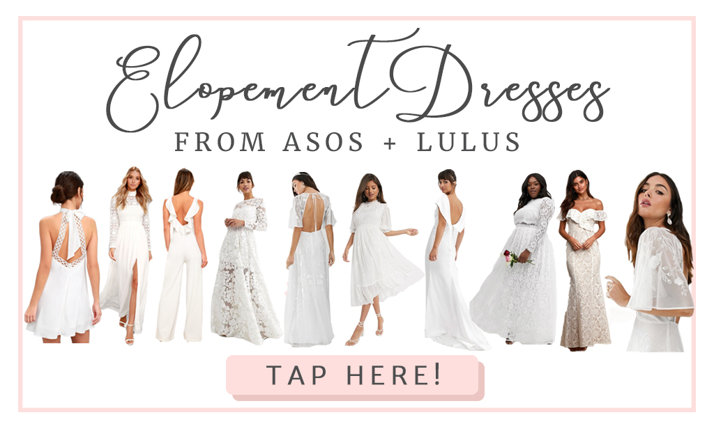 elopement dresses that are affordable