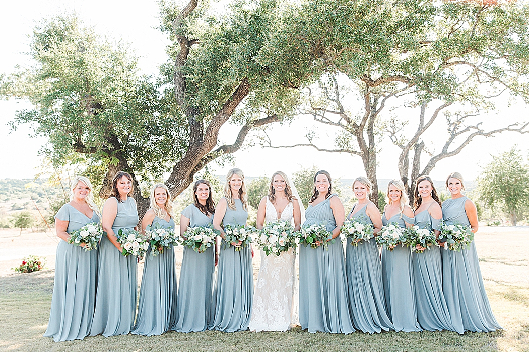 A greenery and dusty blue wedding at Sunset Ranch Event Center in Fredericksburg Texas by Allison Jeffers Associate Photographer 0121