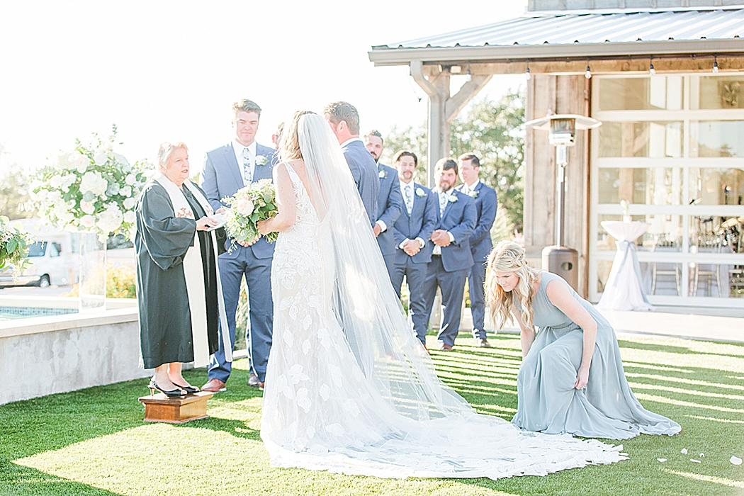A greenery and dusty blue wedding at Sunset Ranch Event Center in Fredericksburg Texas by Allison Jeffers Associate Photographer 0142