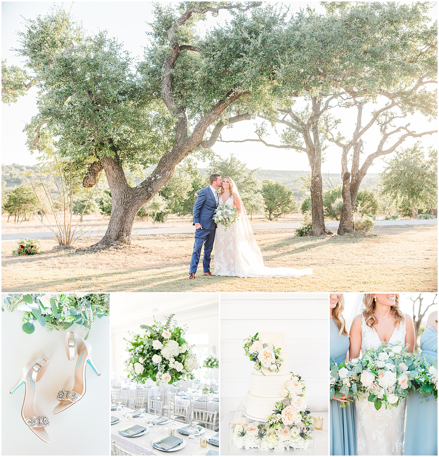 A greenery and dusty blue wedding at Sunset Ranch Event Center in Fredericksburg Texas by Allison Jeffers Associate Photographer 0204