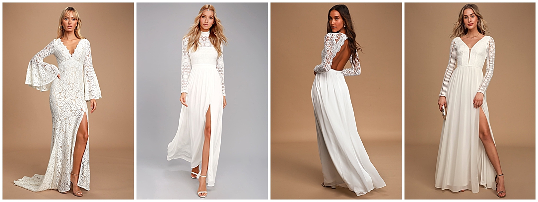 white dresses and jumpsuits for elopements and intimate weddings with floral options short and maxi lengths 0004