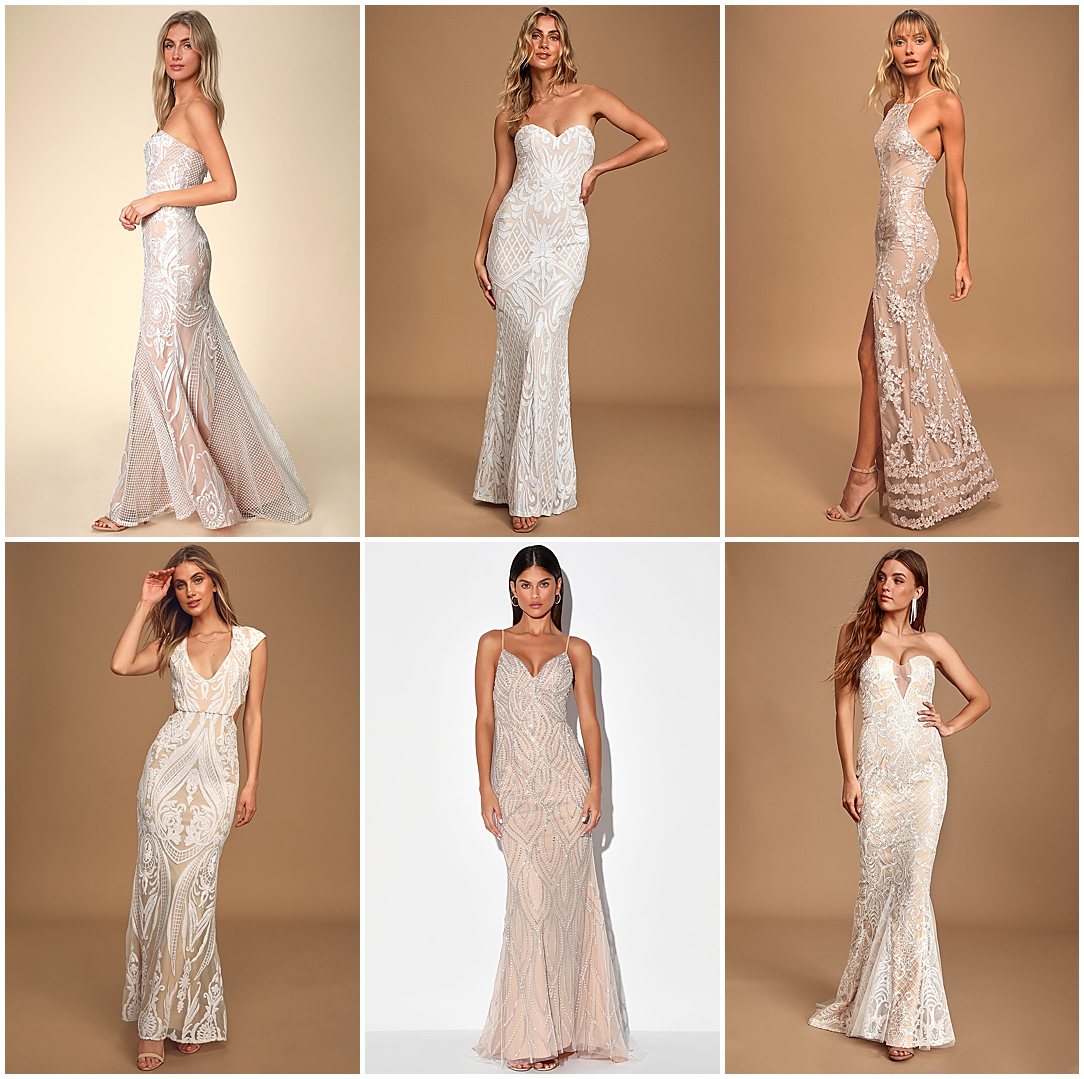 white dresses and jumpsuits for elopements and intimate weddings with floral options short and maxi lengths 0009