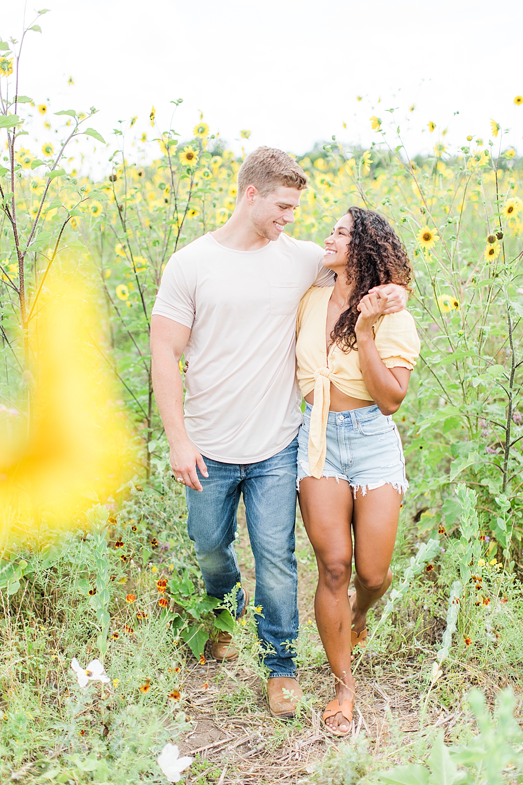 Sunflower couples Engagement Session in the Texas Hill Country 0026