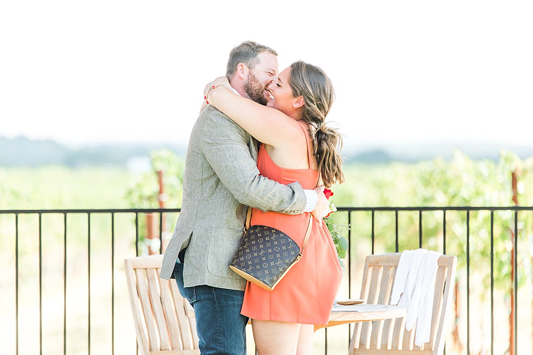 Surprise proposal at Augusta Vin vineyard in Fredericksburg Texas by Allison Jeffers Photography 0013