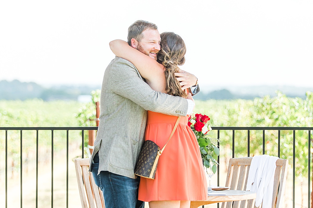 Surprise proposal at Augusta Vin vineyard in Fredericksburg Texas by Allison Jeffers Photography 0016