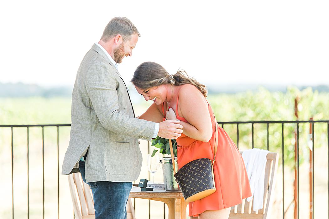 Surprise proposal at Augusta Vin vineyard in Fredericksburg Texas by Allison Jeffers Photography 0018