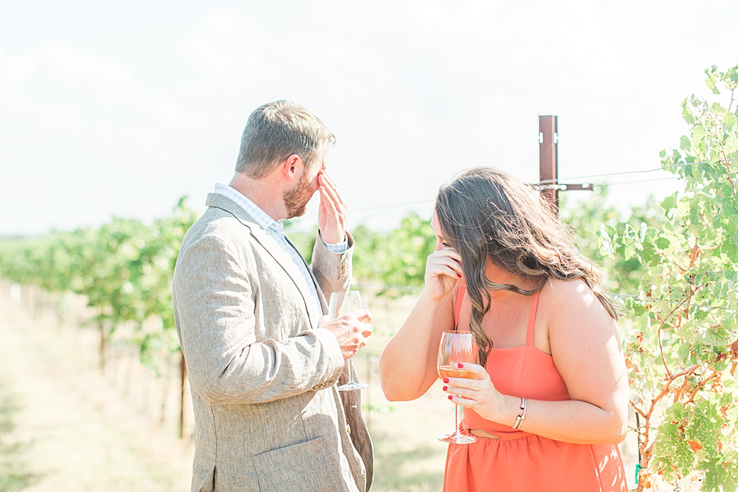 Surprise proposal at Augusta Vin vineyard in Fredericksburg Texas by Allison Jeffers Photography 0040