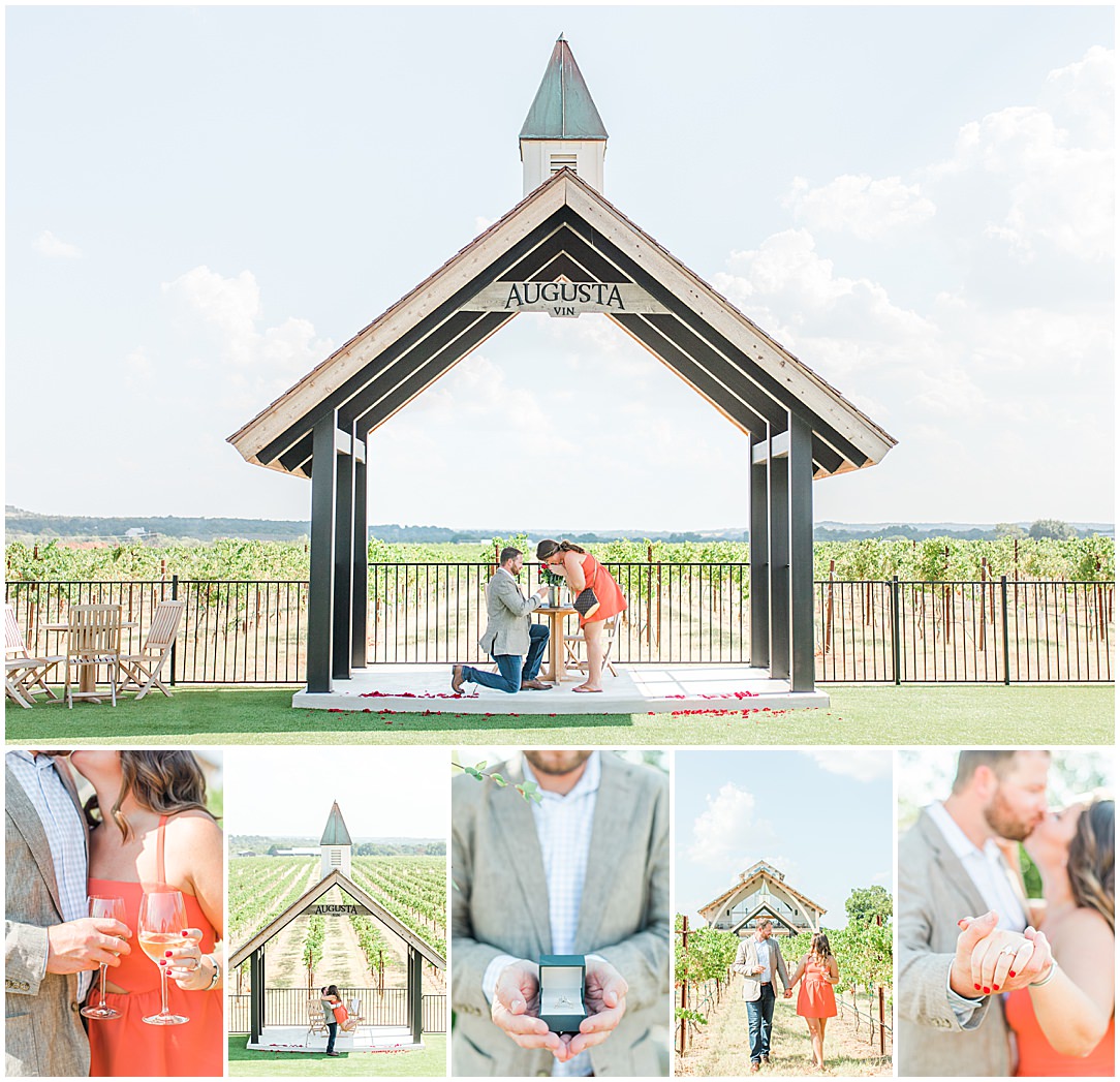 Surprise proposal at Augusta Vin vineyard in Fredericksburg Texas by Allison Jeffers Photography 0062