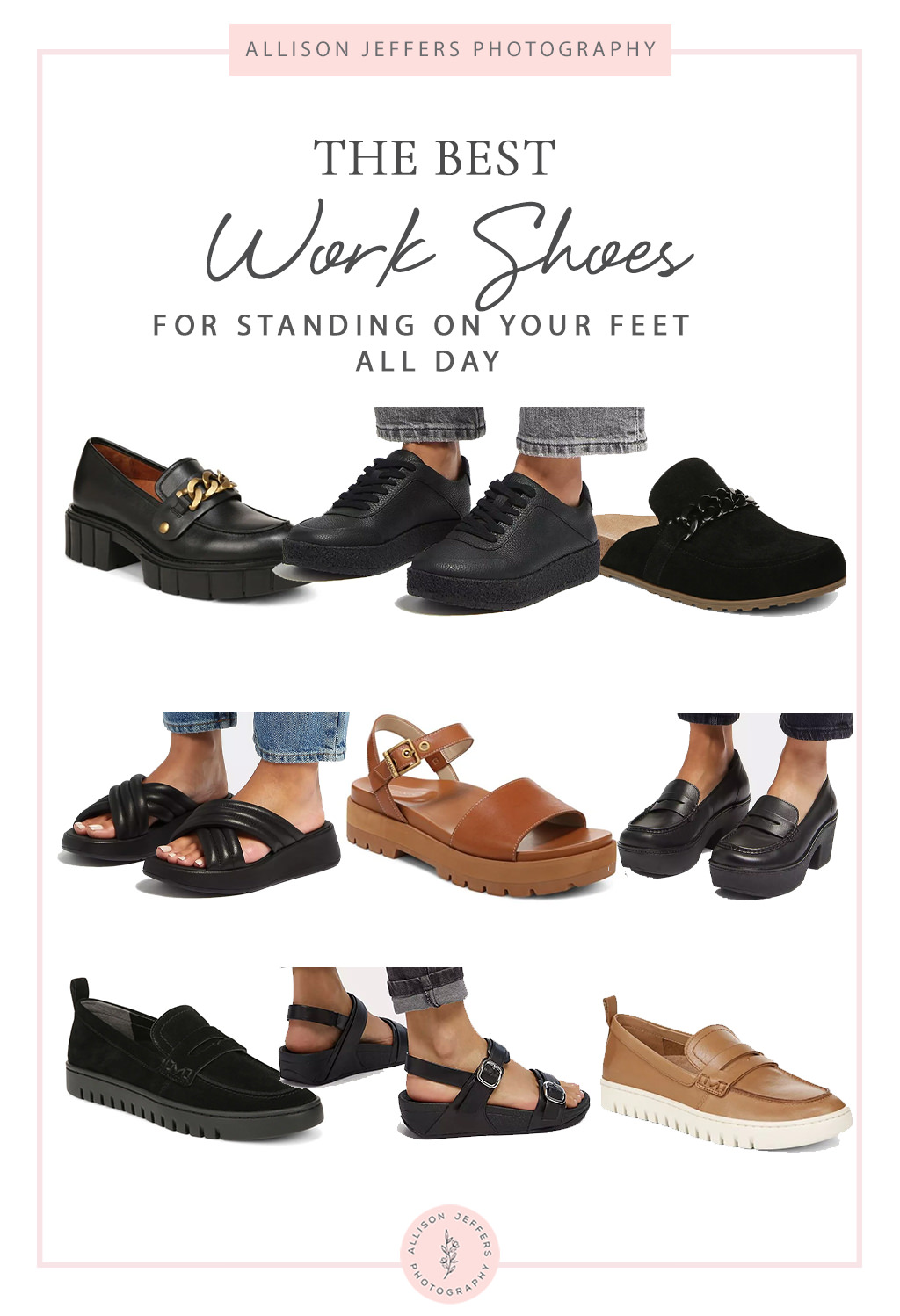 comfortable work shoes for women on their feet copy