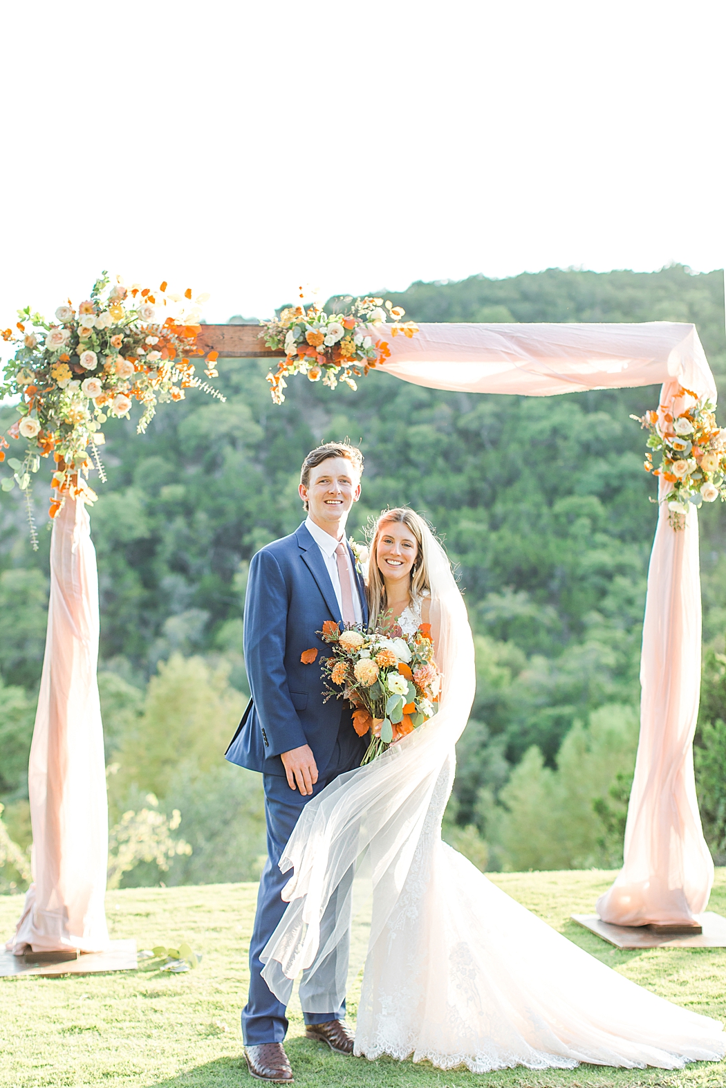 Terra Cotta Fall Micro Wedding in Kerrville Texas at a private estate in the Hill Country by Allison Jeffers Photography 0059