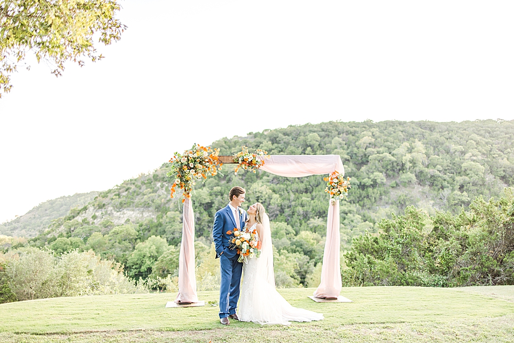 Terra Cotta Fall Micro Wedding in Kerrville Texas at a private estate in the Hill Country by Allison Jeffers Photography 0060