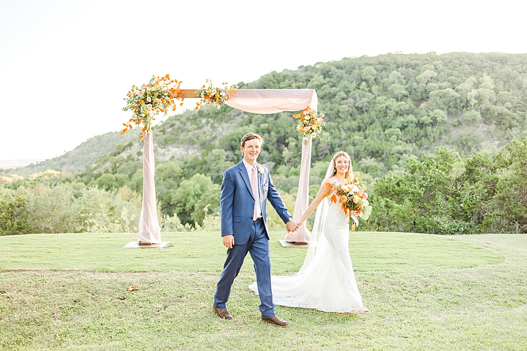 Terra Cotta Fall Micro Wedding in Kerrville Texas at a private estate in the Hill Country by Allison Jeffers Photography 0061