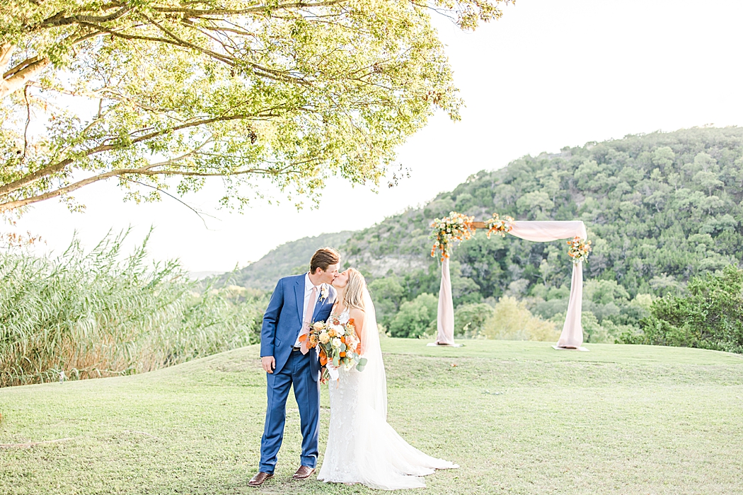 Terra Cotta Fall Micro Wedding in Kerrville Texas at a private estate in the Hill Country by Allison Jeffers Photography 0062