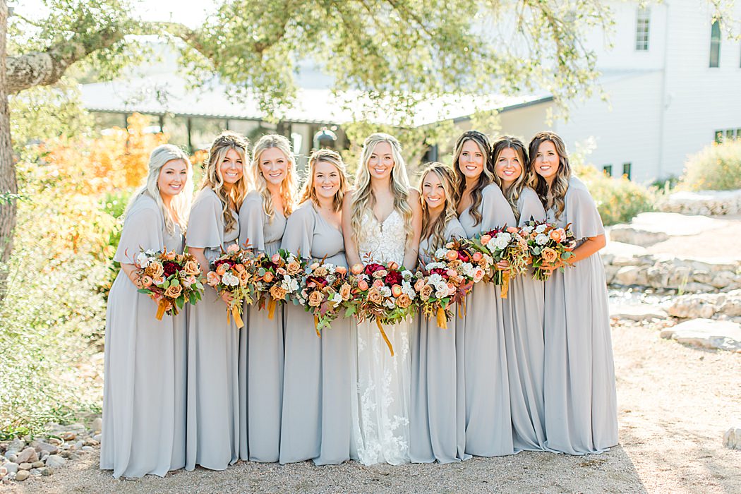 A Grey and Peach Fall Wedding at Contigo Ranch in Fredericksburg Texas by Allison Jeffers Photography 00014