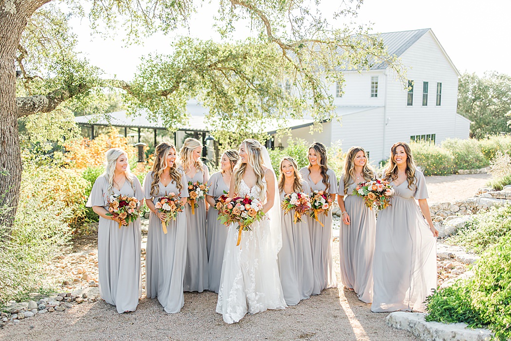 A Grey and Peach Fall Wedding at Contigo Ranch in Fredericksburg Texas by Allison Jeffers Photography 00019