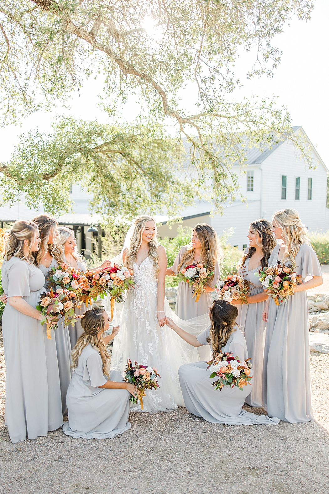A Grey and Peach Fall Wedding at Contigo Ranch in Fredericksburg Texas by Allison Jeffers Photography 0002