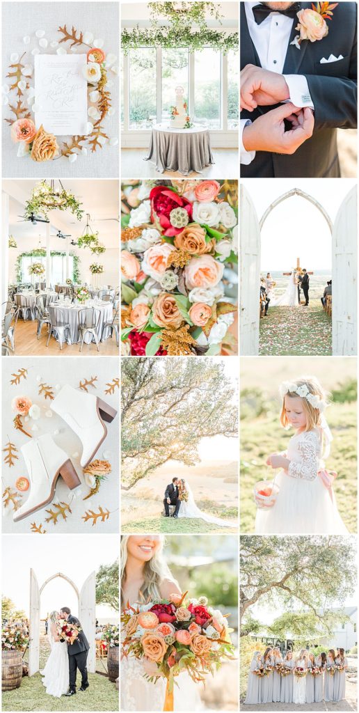 A Grey and Peach Fall Wedding at Contigo Ranch in Fredericksburg Texas by Allison Jeffers Photography twirling night photography