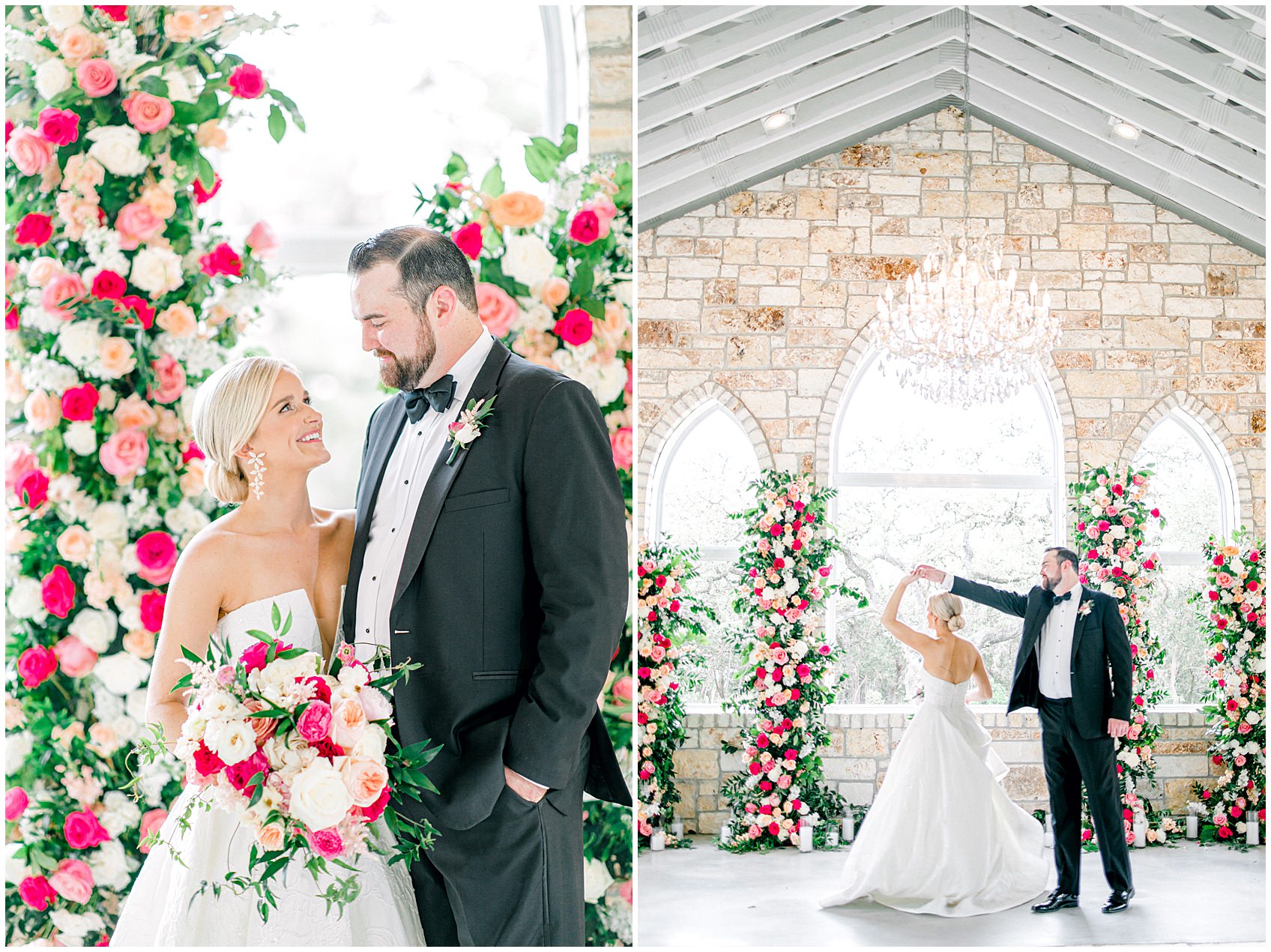 Pink Floral Spring Wedding at The Chandelier of Gruene By Allison Jeffers Wedding Photography 0030 1