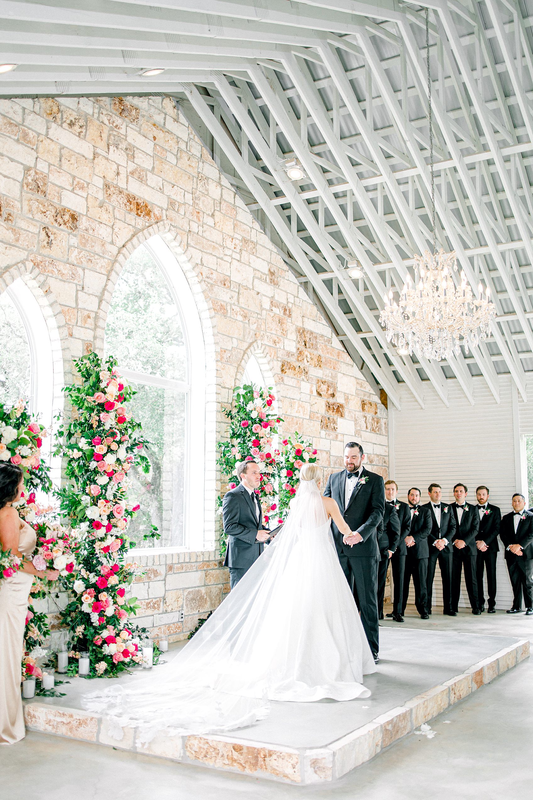 Pink Floral Spring Wedding at The Chandelier of Gruene By Allison Jeffers Wedding Photography 0046