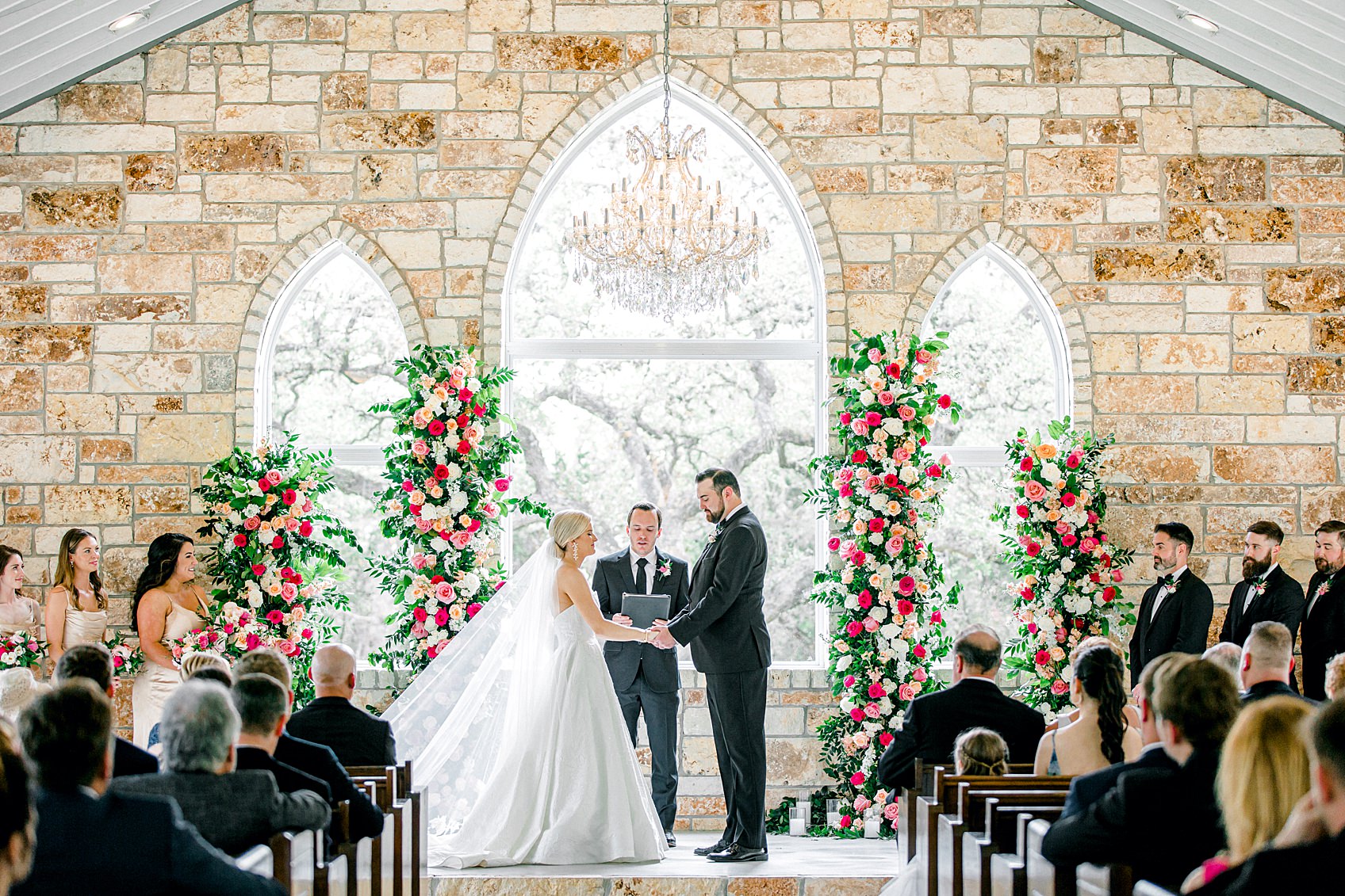 Pink Floral Spring Wedding at The Chandelier of Gruene By Allison Jeffers Wedding Photography 0047