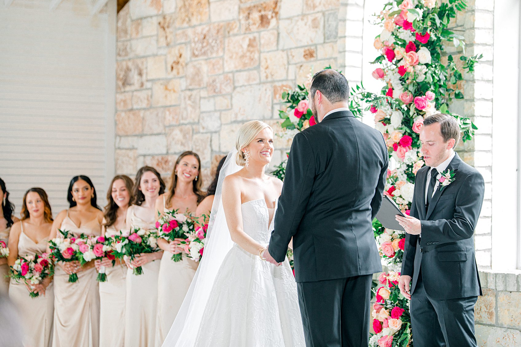 Pink Floral Spring Wedding at The Chandelier of Gruene By Allison Jeffers Wedding Photography 0054