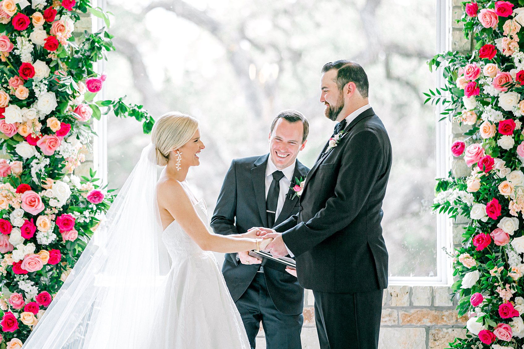 Pink Floral Spring Wedding at The Chandelier of Gruene By Allison Jeffers Wedding Photography 0055