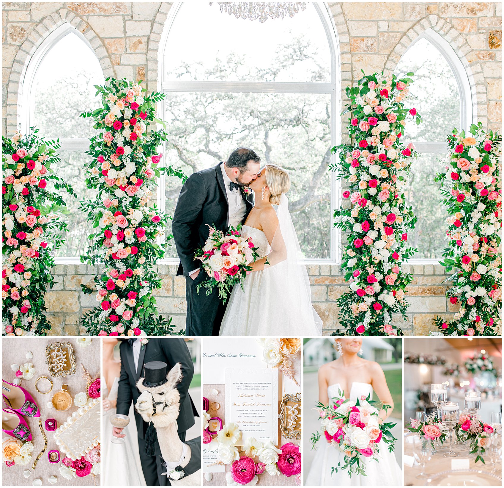 Pink Floral Spring Wedding at The Chandelier of Gruene By Allison Jeffers Wedding Photography 0142