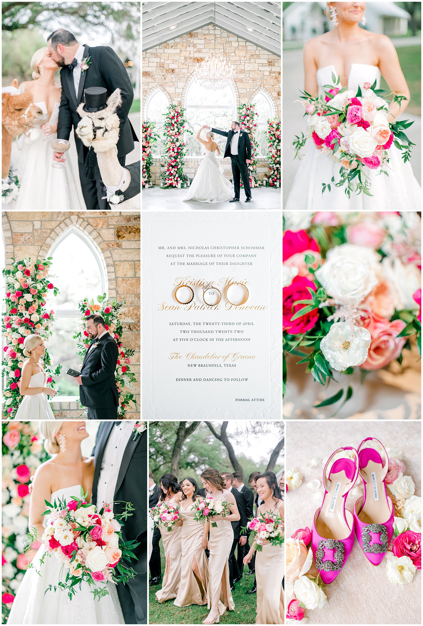 Pink Floral Spring Wedding at The Chandelier of Gruene By Allison Jeffers Wedding Photography 0143