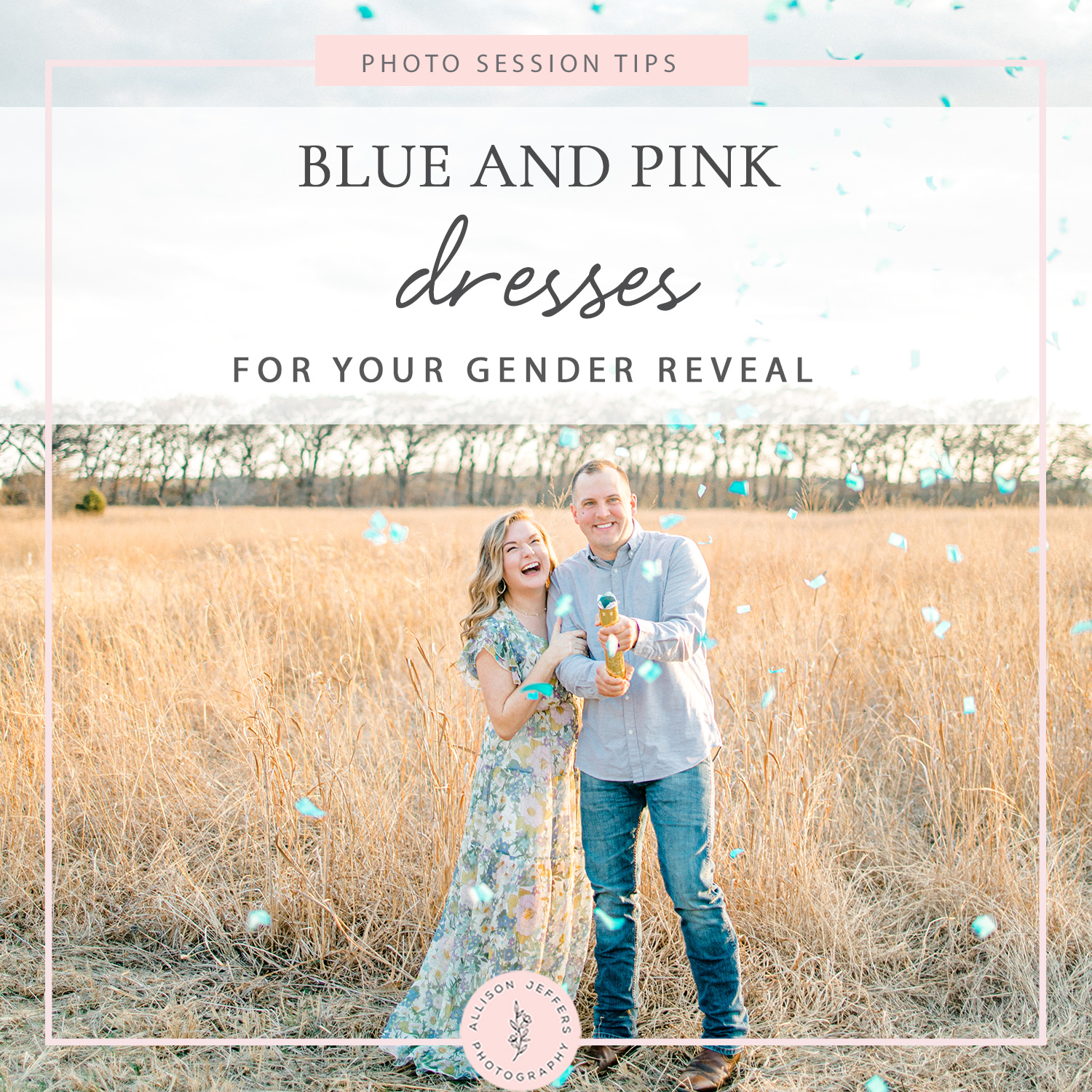 PINK and blue dresses for gender reveal copy