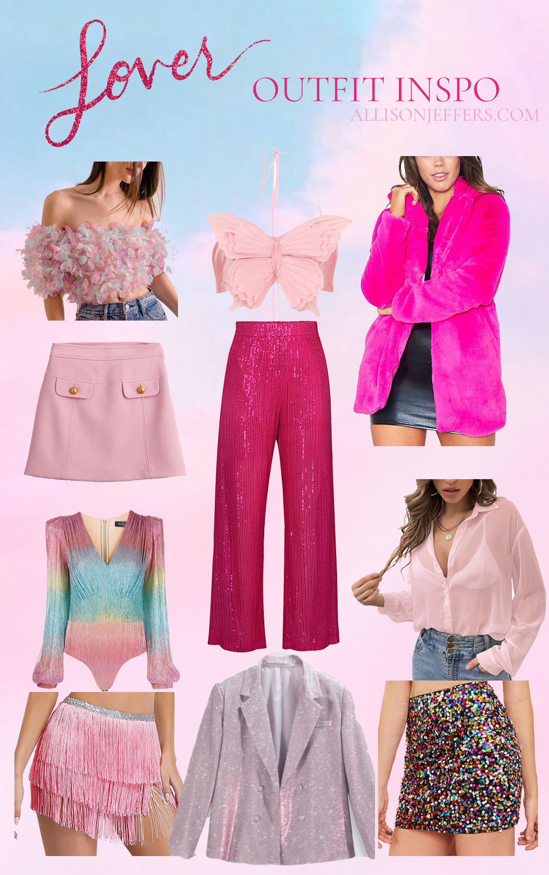 taylor swift eras tour LOVER outfit INSPIRATION IDEAS