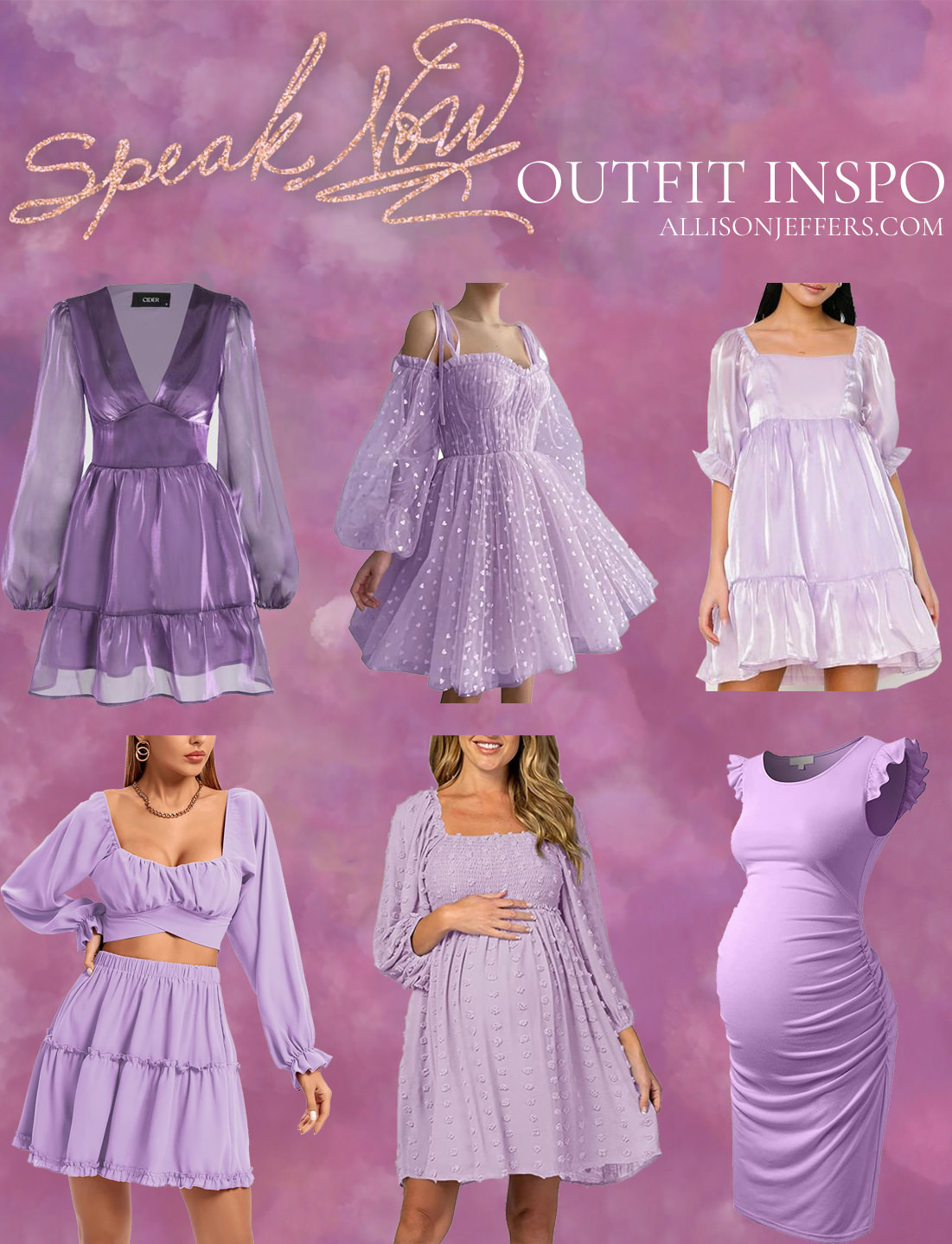 taylor swift eras tour speak now outfit ideas eras concert purple dresses copy